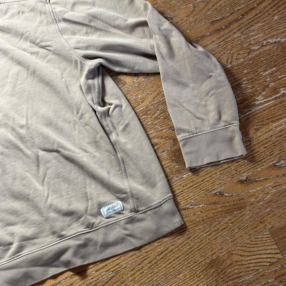 Eddie Bauer Pullover Sweater Mens XL Tan Crewneck Fleece Lined Casual Fall 2022 - Picture 4 of 14